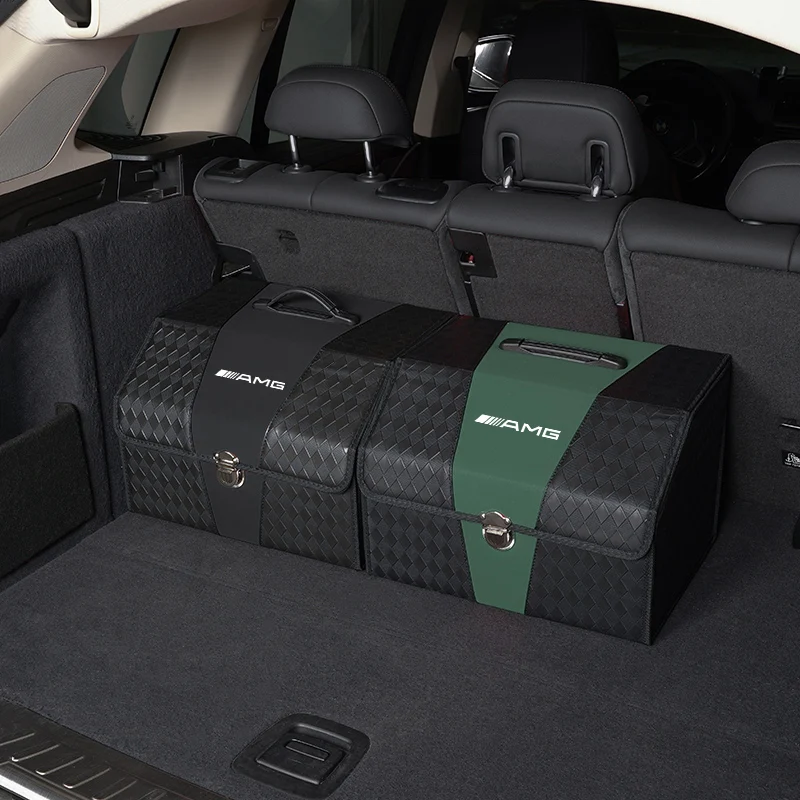 대용량 자동차 트렁크 정리함 가죽 수납함 타이어 밸브 캡 메르세데스 벤츠 AMG W223 W213 W206 W464 W247 W167 W166 용