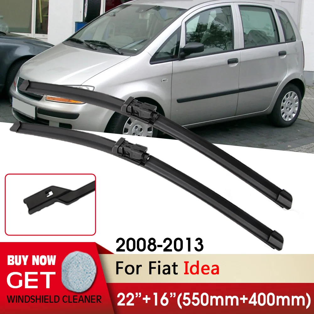 

Car Wiper RHD & LHD Front Wiper Blades 22"+16" For Fiat Idea 2008-2013 Fit push button Windshield Windscreen Front Window