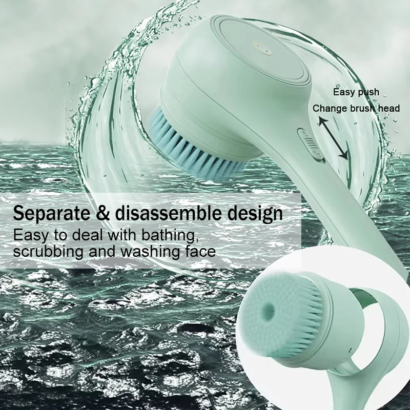 Electric Body Brush Back Scrubber for Shower electric Body Scrub Brush cleaning brush