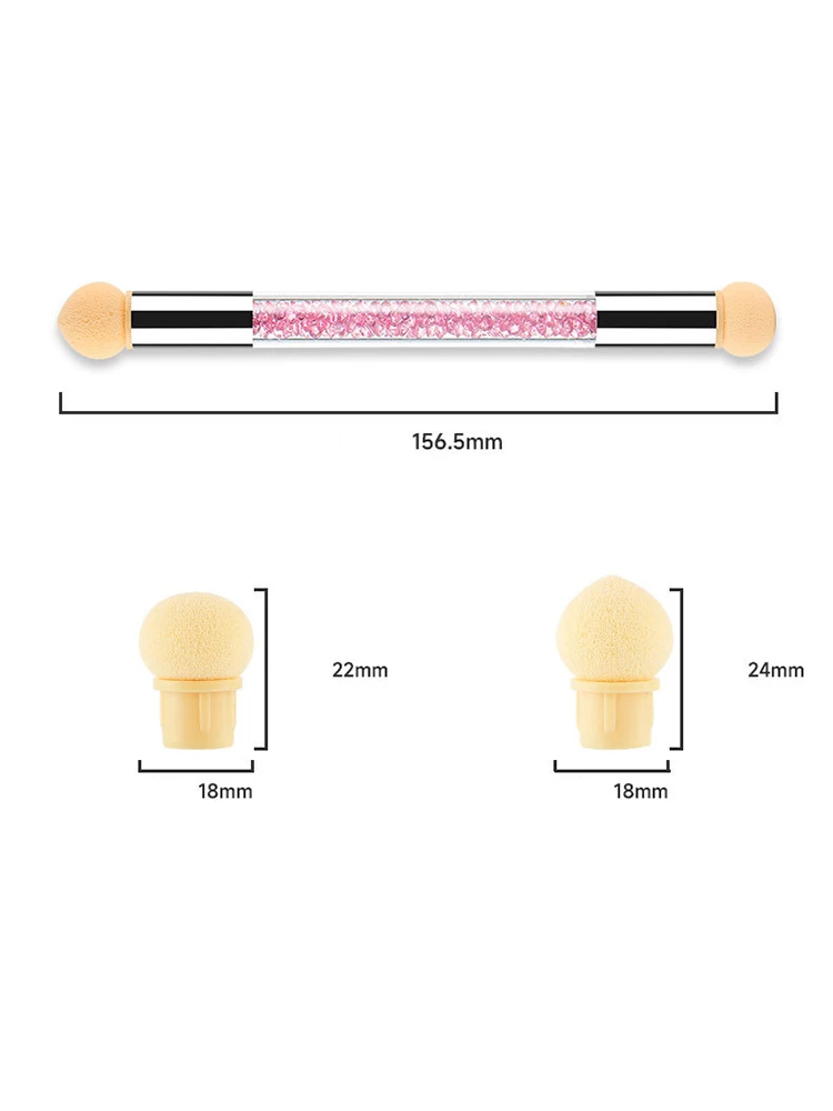 Sponge Heads Replacement Nails Art Gel Polish Color Gradient Brush Glitter Powder Dotting Pen For Manicure Accessories Tools 4