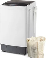 17.6lbs Full Automatic Washing Machine, 2 in 1 Portable Laundry Washer with Drain Pump, Compact Washer and Dryer Combo, Top Load 1