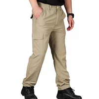Casual Men Pants Summer Multiple Pockets Cargo Pants Quick Dry Thin Trousers Outdoor Hiking Workout Breathable Long Pant New 1