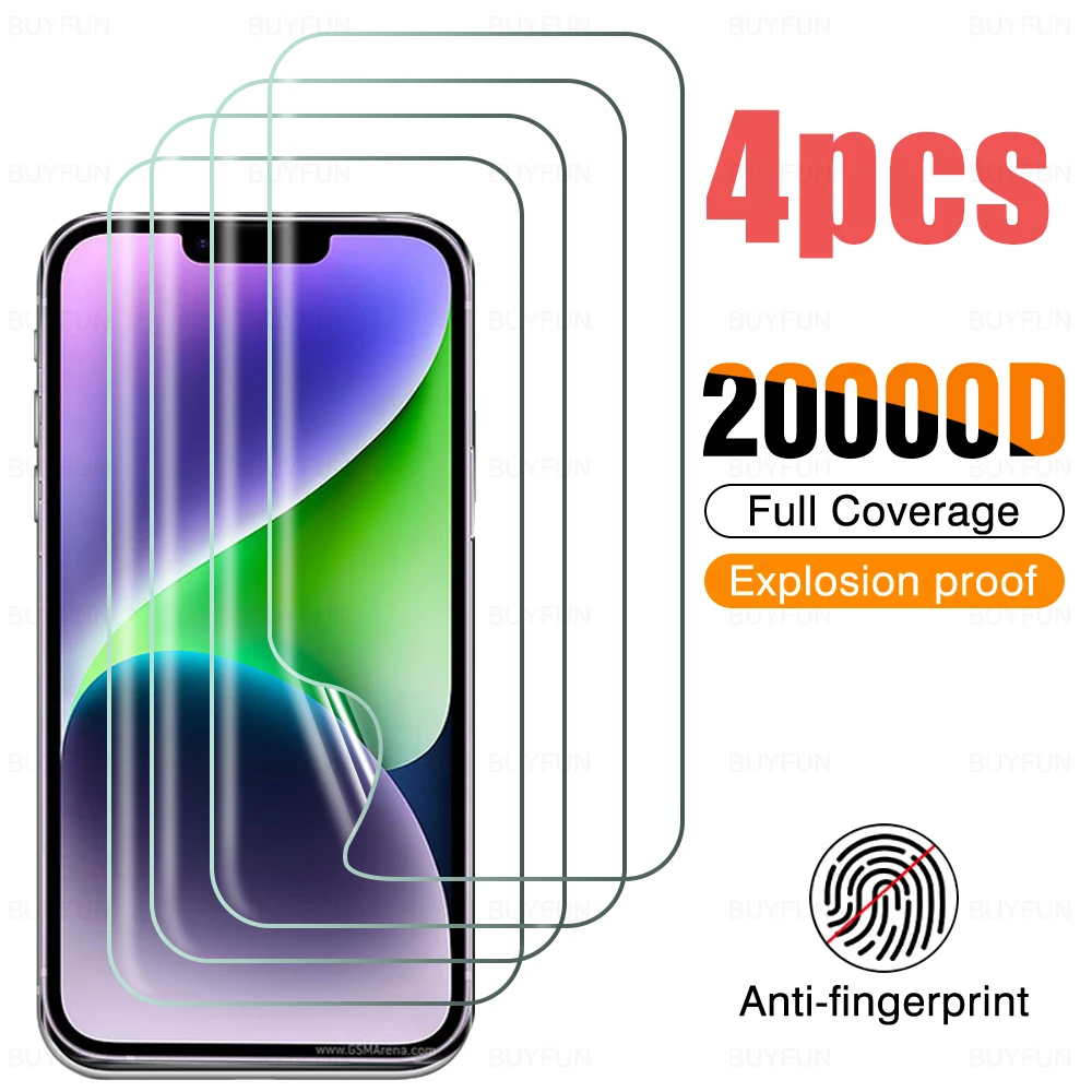 4Pcs Idrogel Pellicola Di Protezione Dello Schermo Per Iphone14 14Pro 14 Più 14Pro Max 13 13 Pro 13 Mini 13 Promax 12 12 Pro 12 Mini 12Pro Max