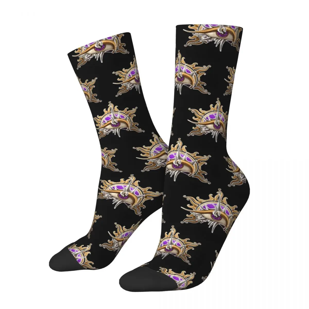 

Носки CrazySocks в стиле ретро хип-хоп с логотипом «Warlock», бесшовные носки унисекс в уличном стиле с принтом «ворота бальдура», забавные Новые счастливые носки, подарок для мальчиков