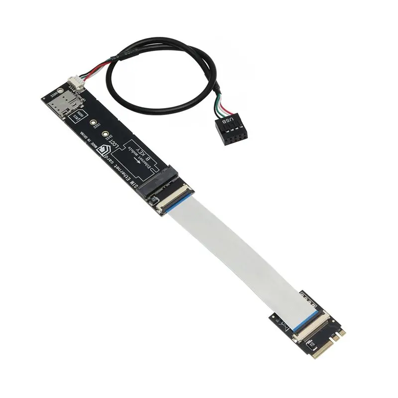 M.2 A+ E 키 - M.2 키-B 어댑터 - 나노 SIM 슬롯이 있는 WWAN 카드, 3G/4G/5G 모듈 및 USB/PCI-E 신호 지원