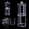 Acrylic Makeup Organizer Cotton Swabs Containerwith Bamboo Lid Cosmetic Transparent Box Cotton Pad Organizer Jewelry Storage Box 2