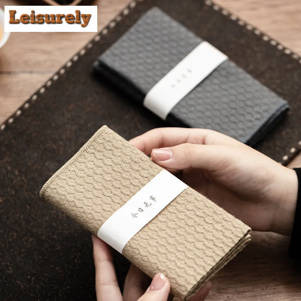 Zen Cotton Linen Dishcloth Water Absorbing Table Napkins Tea Ceremony Mat Serving Table Tea Towel Accessories Napkin for Plate