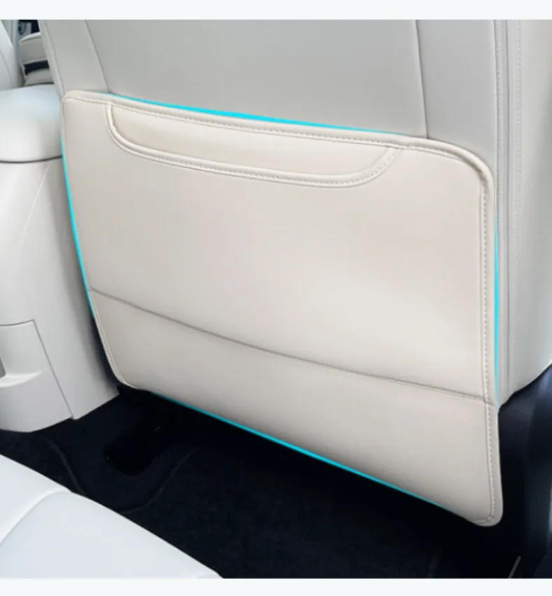 ORA 5 2026 뒷좌석 안티 킥 패드 보호 방진 방수 시트 백 패드 자동차 가죽 화이트 인테리어 액세서리