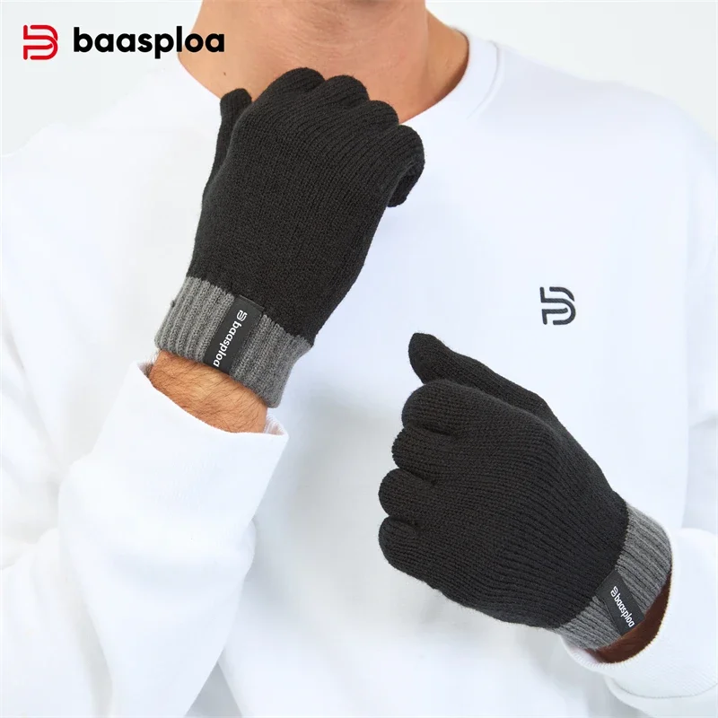Knitted Gloves New Fashion Walking Sport Outdoor Keep Warm Gloves For Women Men Comfort Casual Baasploa