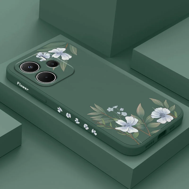Encounter Flowers Liquid Silicone Soft Phone Case