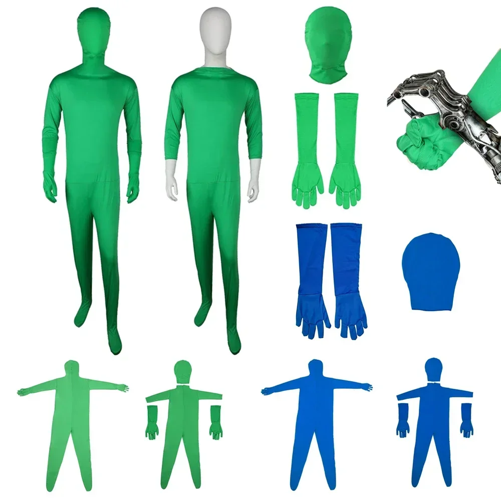 Photo backdrop Green Screen Suit Chroma Key Cosplay Costumes Backdrop Video Film Invisible Effect Background Stretchy Tight Bodysuit