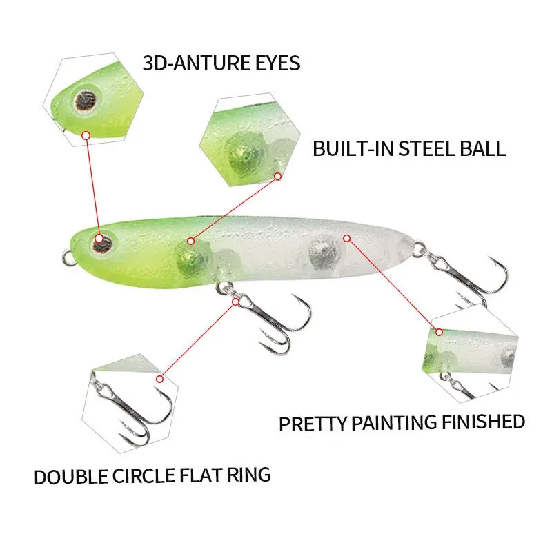 Fishing Lure 2023 Topwater Lure Surface Walk The Dog Bass StickBait WTD Pencil 67mm 6.5g Tackle House Resistance Cronuts 67 - 2
