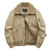Autumn/winter Fleece-lined Thickened Woolen Jacket For Middle-aged Elderly Men Warm Excessively Large Leisure Winter Clothing 1