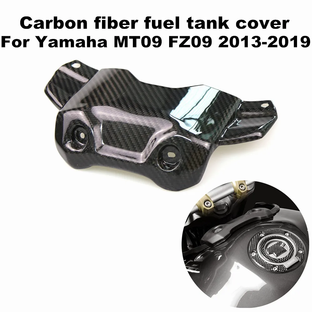 

Подходит для мотоцикла Yamaha MT09 FZ09 2013-2019 3K Высококачественная крышка из углеродного волокна для топливного бака, передняя крышка для топливного бака