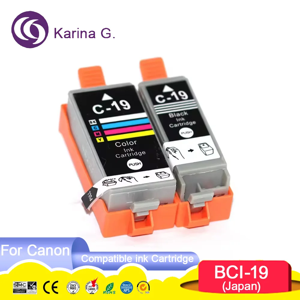 BCI-19BK BCI-19C BCI-19 BCI19 BCI 19 Premium Color Compatible Printer Ink Cartri