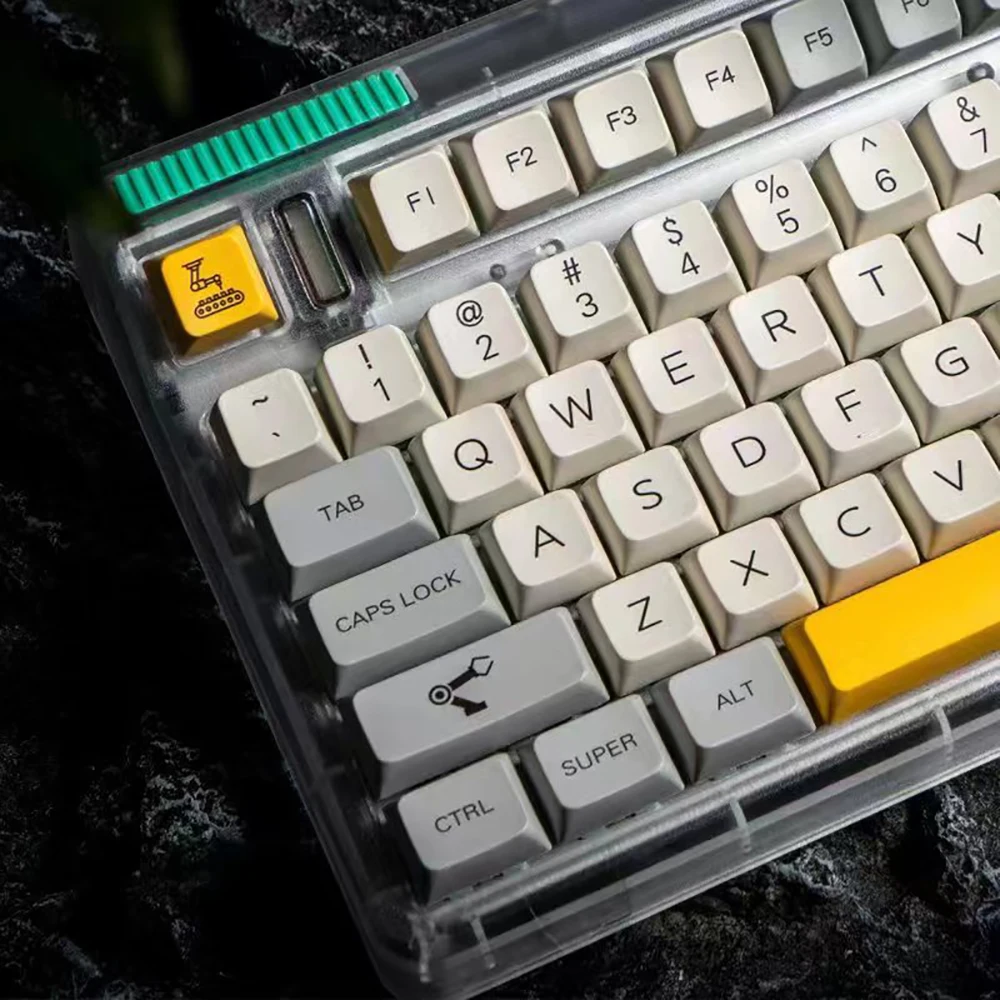 

Source Industry 127 Key Backlight MDA Height Keyboard Key Cap Retro Industrial Gray PBT Heat Sublimation 61 68 75 84 87 98 104