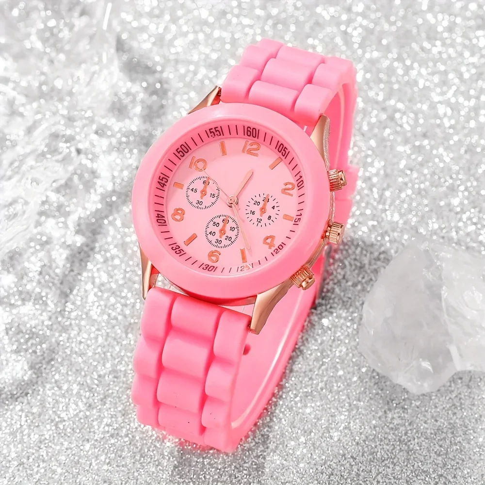 9-piece set of fashionable and simple women's quartz watches suitable for daily wear or gifting, college style, friend gift