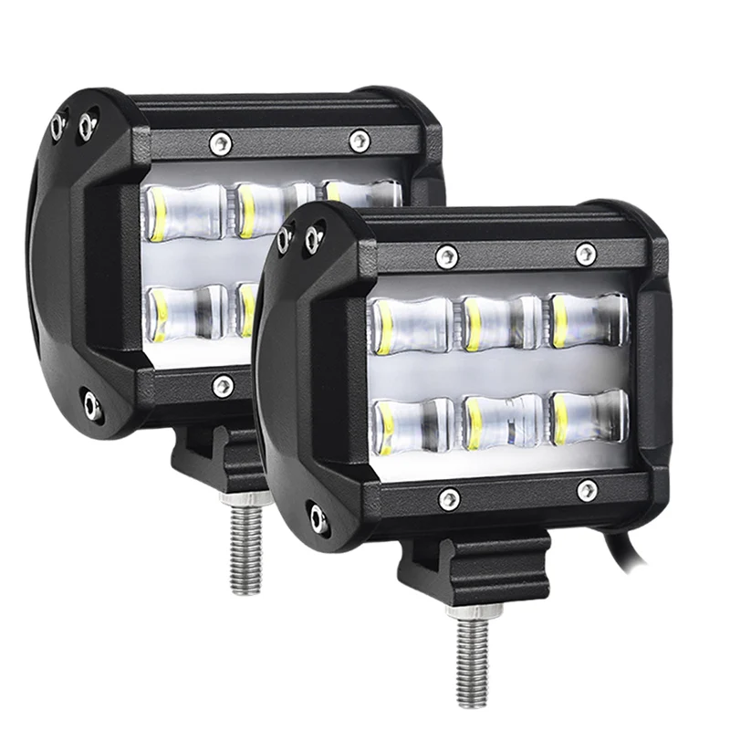 

Светодиодные лампы 4 дюйма, 216 Вт, Четырехрядные светодиодные противотуманные фары для внедорожников, грузовиков, лодок (1 шт.)