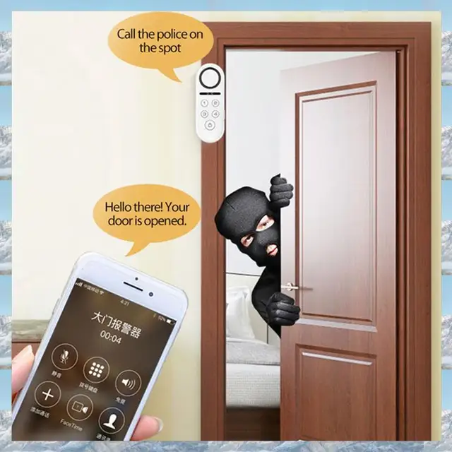 2025 New-Tuya Smart Door Window Alarm Sensor Door Magnetic Remote Sound And Light Password Disarm Tuya Smart Home 5