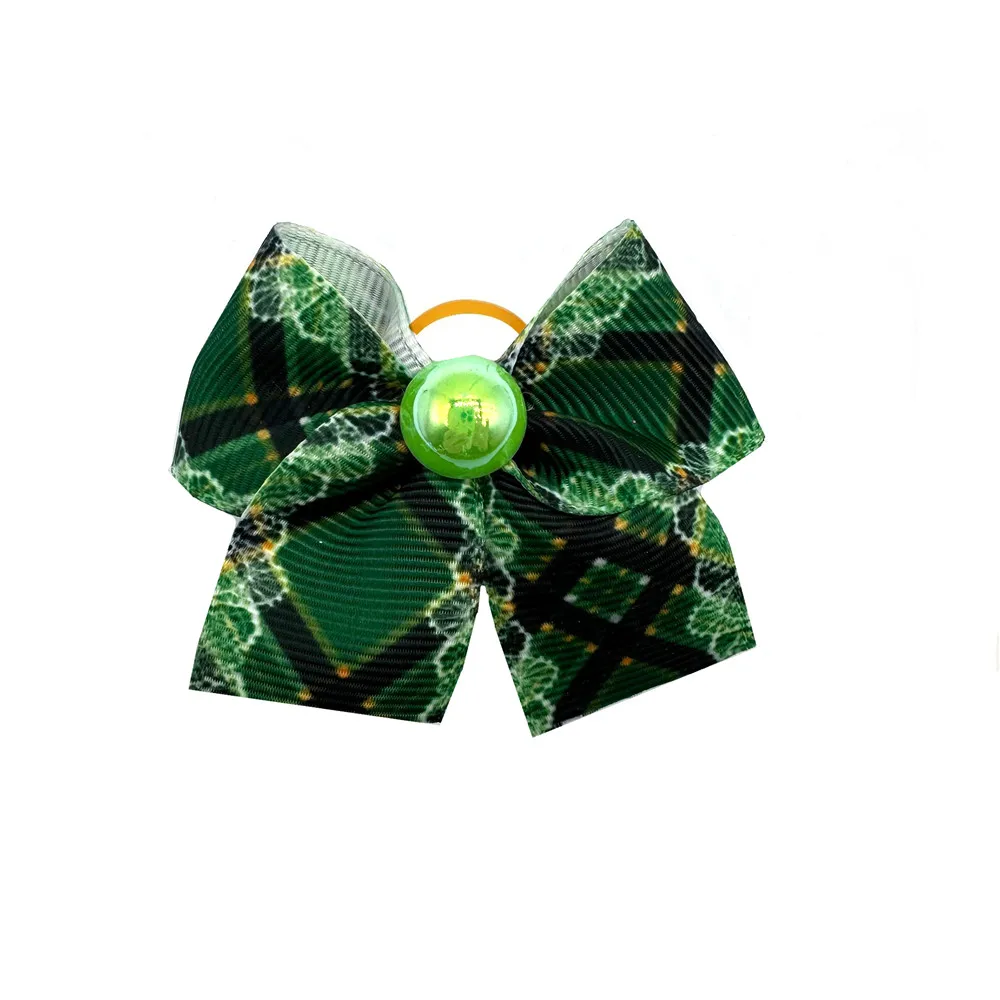 50/100pcs Small Dog Grooming Bows Pearl Plaid Style Pet Dog Hair Bows Rubber Bands Dog Hair Accessories Pet Supplies for Dogs 3