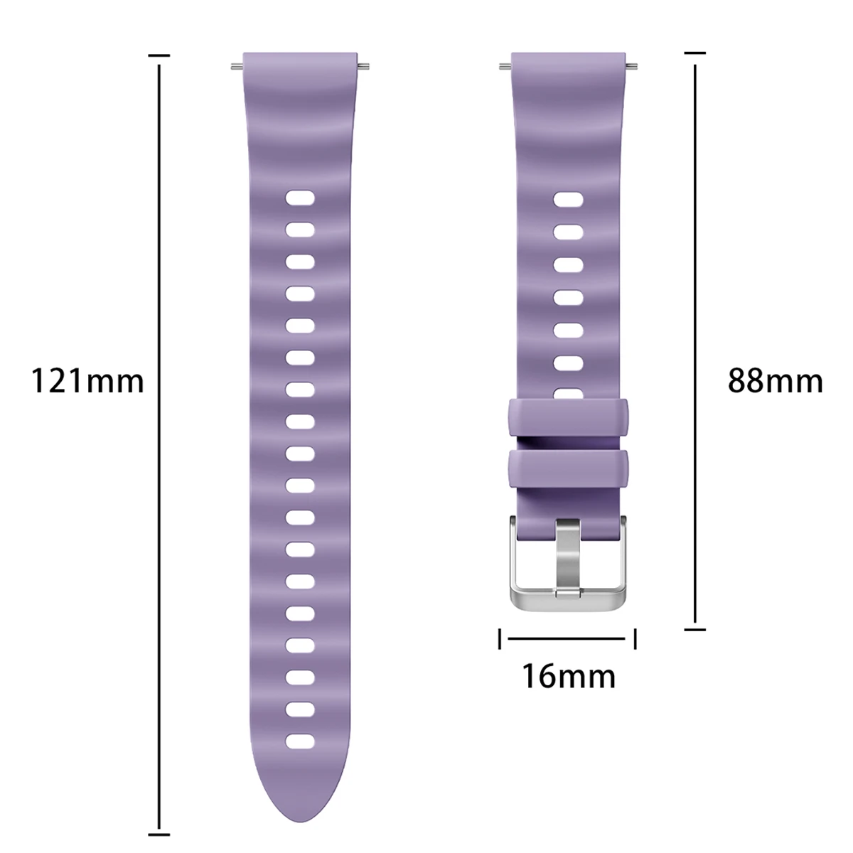 18mm Silicone Soft Sport Watchband Bracelet