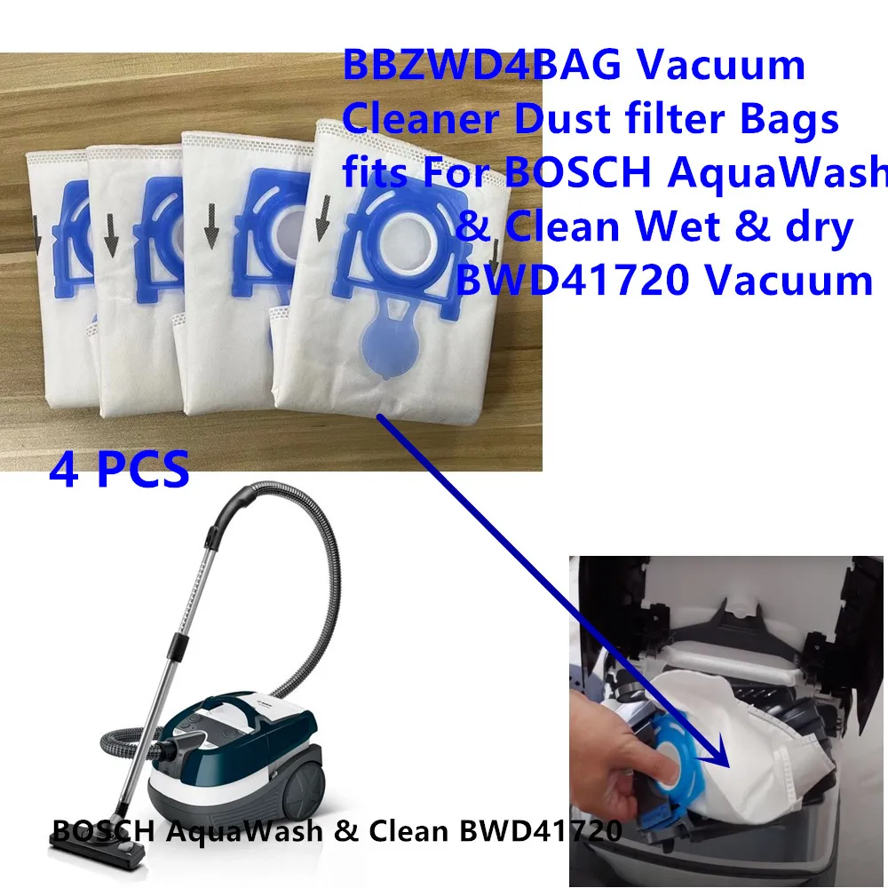 Bbzwd4bag Vacuum Cleaner Dust Filter Bags Fits For Bosch Aquawash ...
