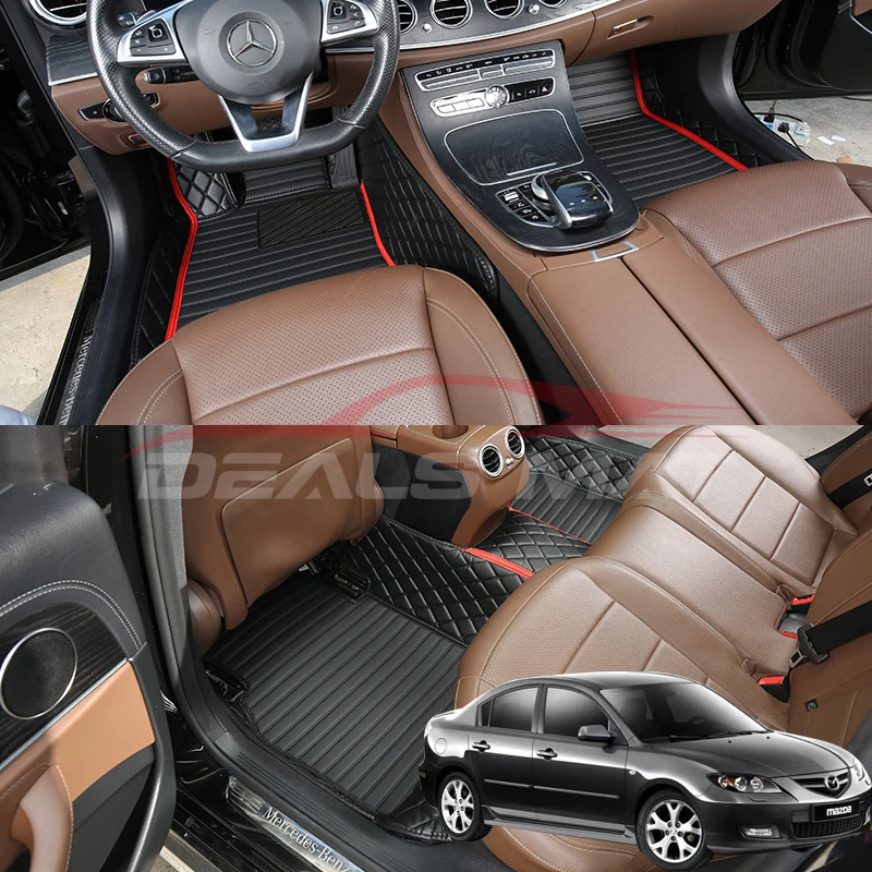 Car Floor Mats For Mazda 3 Bk 2003 2004 2005 2006 2007 Luxury Nappa