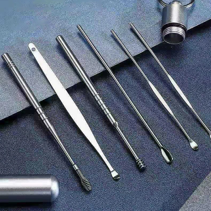 Ear Cleaner Set Earpick Ear Wax Remover Spoon Curette Cleaning Spiral Earpick Easy Earwax Removal Cleaner Kit Gadget ear cleaner set