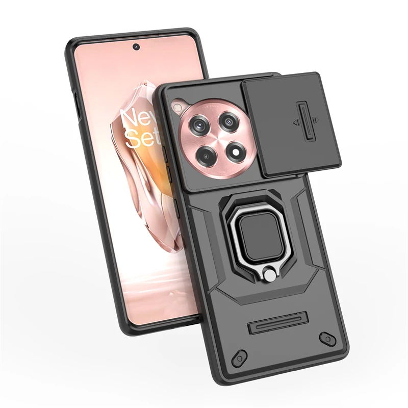Per Cover Oneplus 12R Case Oneplus 12R Capas Nuovo Pc Antiurto Lens Camera Protector Ring Holder Per Fundas One Plus Oneplus 12R