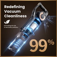 Aspirateur sans fil LAMZIEN V9PRO, 45000PA/40 min d'autonomie, filtration HEPA efficace, avec phare LED vert, brosse anti-enchevêtrement en forme de V pour sols durs, tapis et poils d'animaux. 6