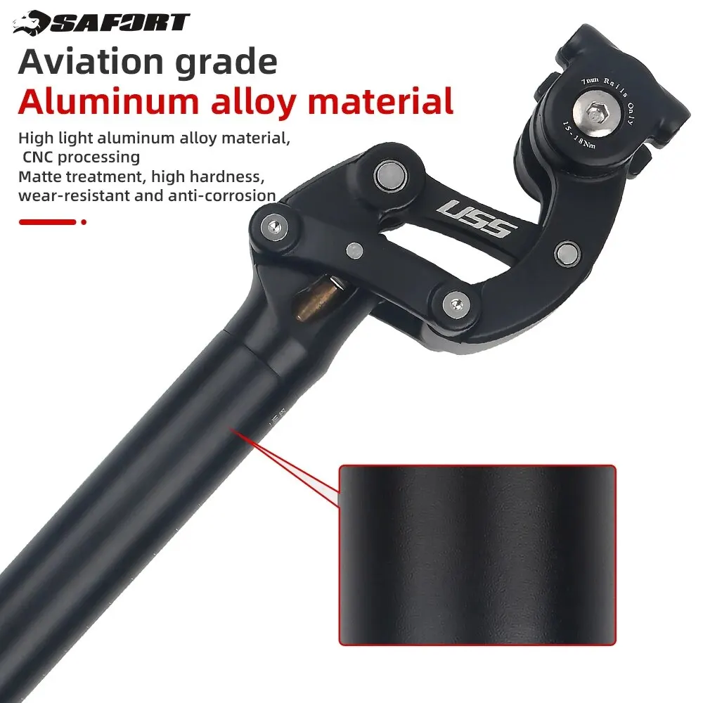 Bike Seatpost Safort MTB Suspension Seatpost 27.2 30.9 31.6mm Mountain Bike Shock Absorber Off-Road Bicycle Seat Dropper Bike Parts for NCX