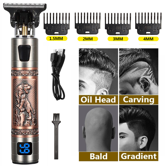 USB Electric Hair Clipper Man 0mm Shaver Trimmer For Men Barber Professional Beard Rechargeable Hair Cutting Machine