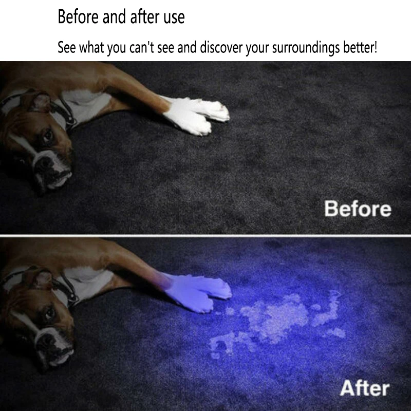 LED UV Flashlight Ultraviolet Torch With Zoom Function Mini Blacklight 395nm Ultra Violet Flashlights For Fluorescence Detection led flashlight mini flashlight led flashlights uv flashlight mini led flashlight led torch light
