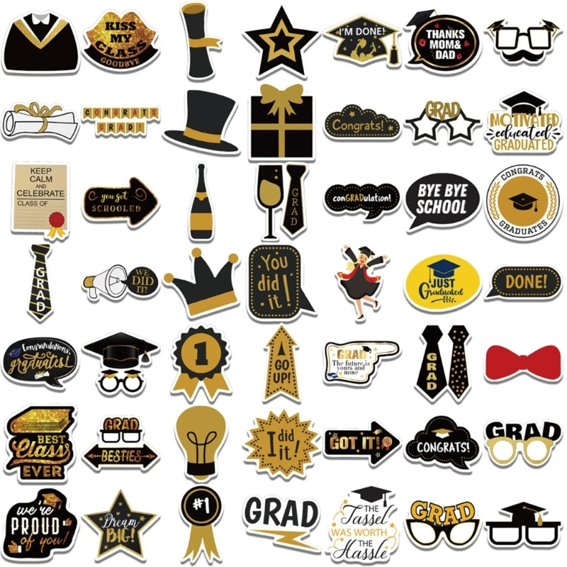 

448B Graduation Stickers Waterproof Stickers Graduation Season Stickers Decals Party College Stickers for Water Bottle Laptop