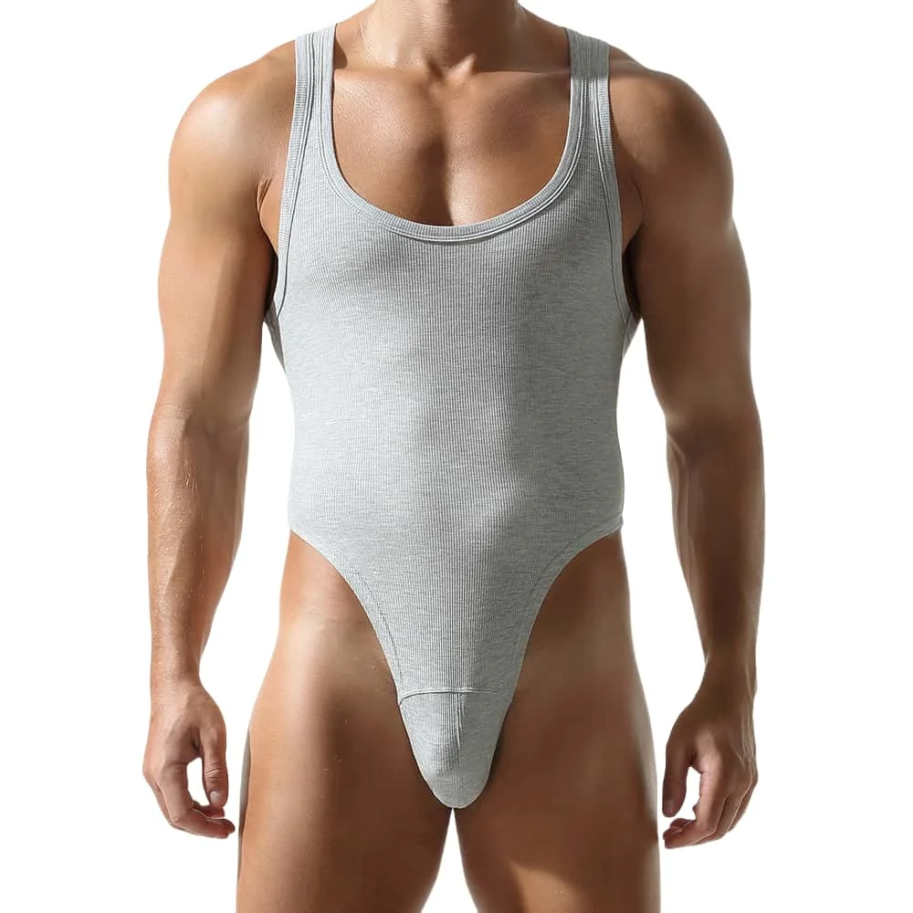 TAUWELL Men's Undershirt Bodysuit Shaper Onesie Vest Jumpsuits Tank Tops Sports Bodybuilding Singlets