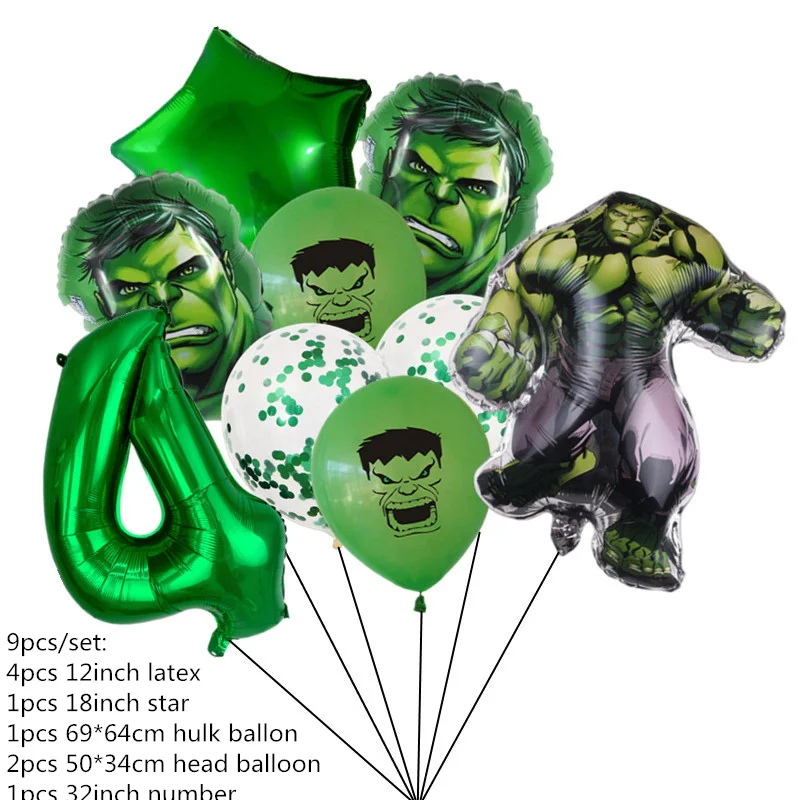 Description Picture 2 of itemSuper Hero Hulk Kids Boys Birthday Party Disposable Tableware Cup Plate Cake Flag Tablecloth Balloon Banner Backdrop Decoration