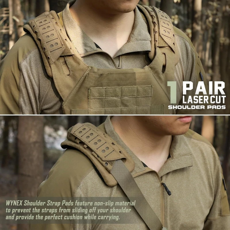 Shoulder Pad Strap Vest Comfort Cushion Pad Mesh For Hunting Vest Accessory Backpack breathable mesh cushion