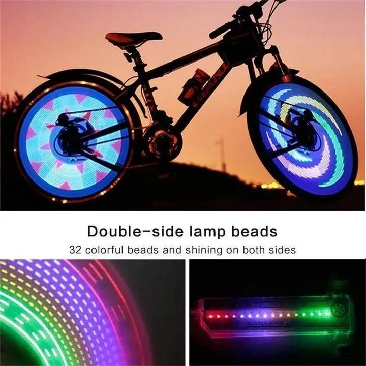 Luci LED Per Raggi Bicicletta - Set Da 5 Colorati, 3 Modalità, Impermeabili - Foto 3