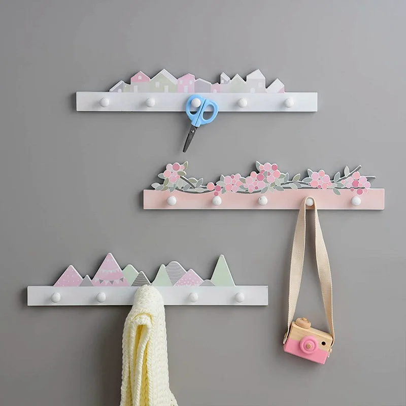 Wall Clothes Hooks Kids Room Decorative Key Wall Hanger Hooks Kids