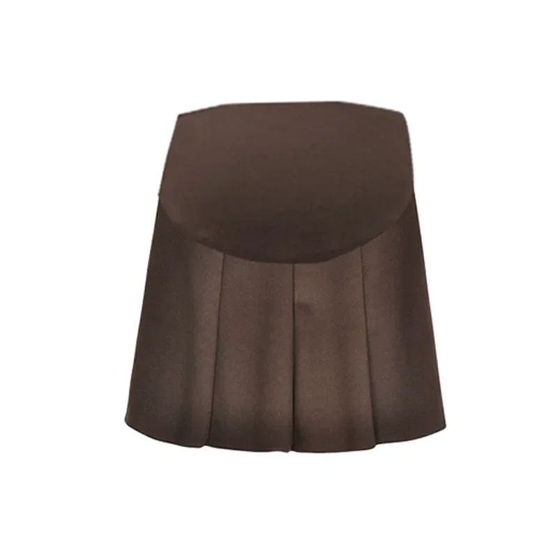 High Waist A- Line Mini Skirt for Pregnant Women Autumn Winter Woolen Sweater Outerwear Versatile Short Skirt Childproof
