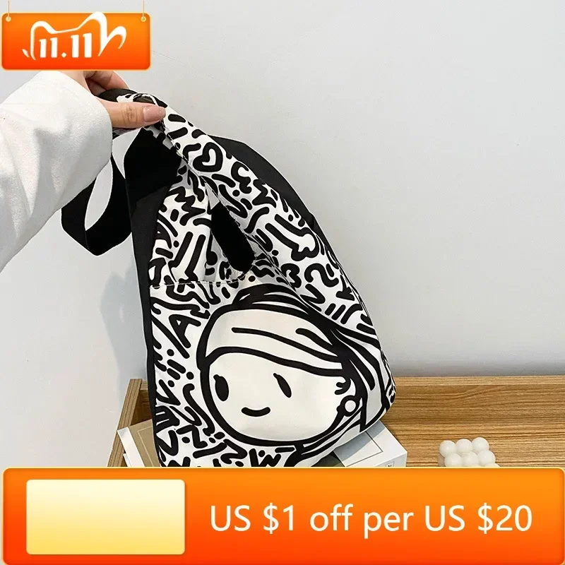 

Summer Women Canvas Shoulder Bag Large Capacity Fashion Art Painting Girls Female Casual Travel Totes Shopper Handbag