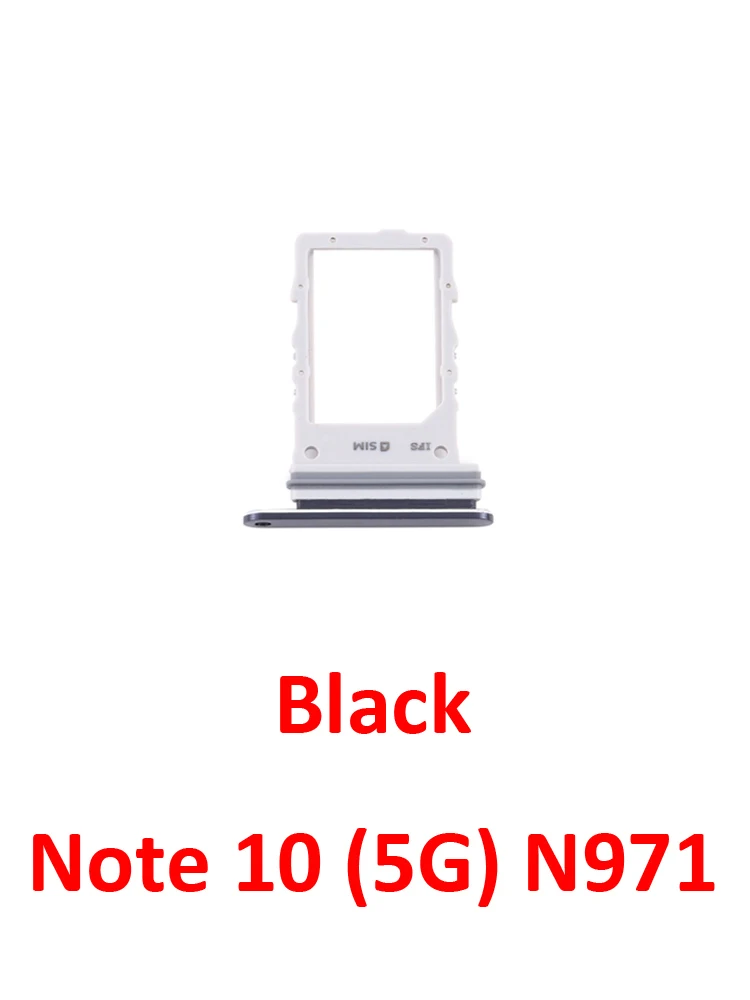Black SIM Card Tray Slot Holder for Samsung Galaxy Note 10 Series
