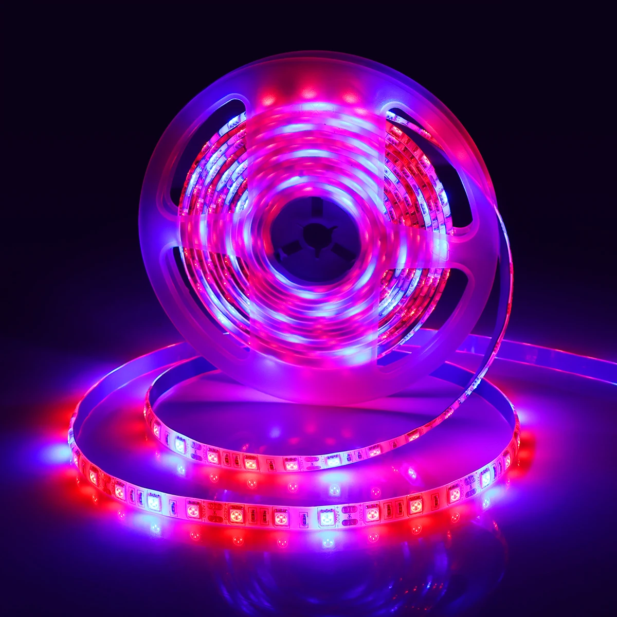 식물 조명 재배 LED 스트립, 5M 터치 스위치, 전체 스펙트럼, 레드, 블루, LED 칩, 온실 꽃 묘목, 수경 텐트