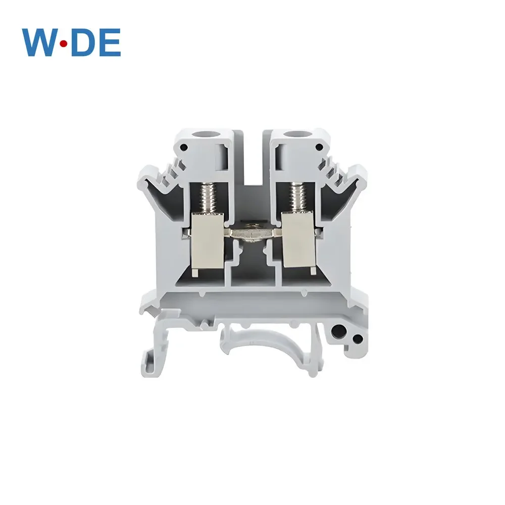 UK-6N Din Rail Terminal Block Universal Class Connector Screw Connection Terminal Strip Block UK6N Wire Conductor 10Pcs