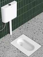 *Toilet Household Squat Toilet Ceramic Water Tank Set Toilet Odor-resistant Squat Urinal Squatting Urinal 2