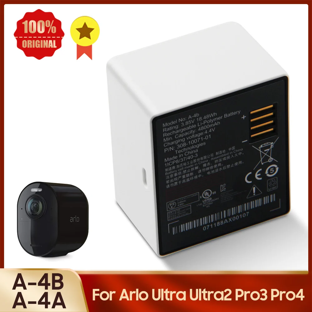 Nuova Batteria Di Ricambio A-4A A-4B Per Arlo Ultra Ultra 2 Pro 4 Pro 3 Arlo Batteria Per Fotocamera Ricaricabile 13000Mah