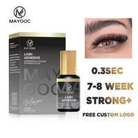 MAYOOC 0.3 Sec Eyelash Extension Glue Fast Dry Individual Lashes Glue Sensitive Eye Black Eyelash Glue Lash Free Custom Logo