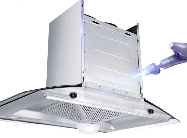 Commercial Range Hood Kitchen Smoke Exhaust Strong Suction Auto Cleaning Side Suction Hood 5