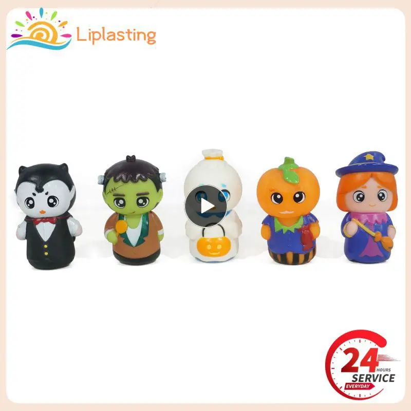 Finger Dolls Soft Rubber Hand Puppet Toy Halloween Baby Preschool Doll Baby Soothing Toy Stuffed Plush Puppets Gifts Home Decor