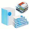 A set of multi size space saving vacuum storage bags with hand pumps - used for storing and organizing clothes and quilts 6
